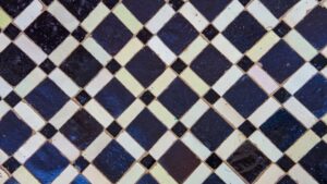 Carreaux de Zellige marocain bleu et blanc